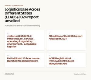 Logistics Ease Across Different States (LEADS) 2024 report unveiled graphic 1 for UPSC current affairs