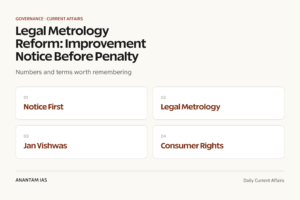 Legal Metrology Reform: Improvement Notice Before Penalty graphic 1 for UPSC current affairs