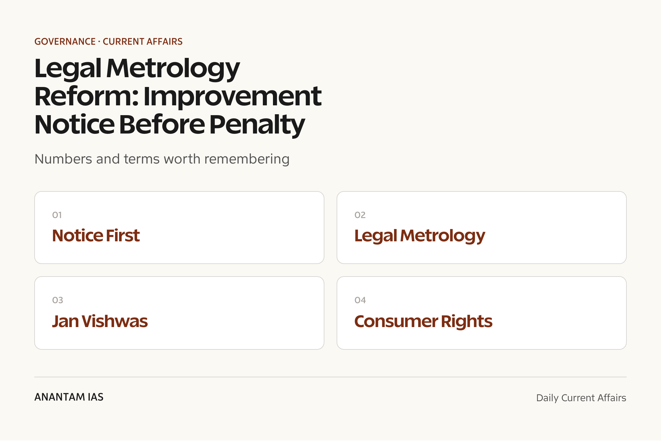 Legal Metrology Reform: Improvement Notice Before Penalty — quick facts