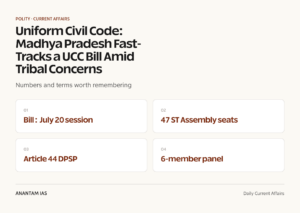 Uniform Civil Code: Madhya Pradesh Fast-Tracks a UCC Bill Amid Tribal Concerns graphic 1 for UPSC current affairs
