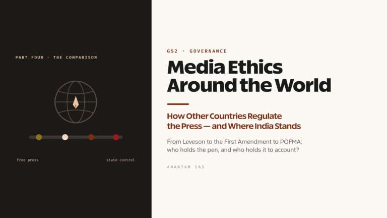 Media Ethics Around the World: How Other Countries Regulate the Press, and Where India Stands