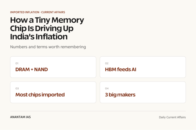 How a Tiny Memory Chip Is Driving Up India's Inflation graphic 1 for UPSC current affairs