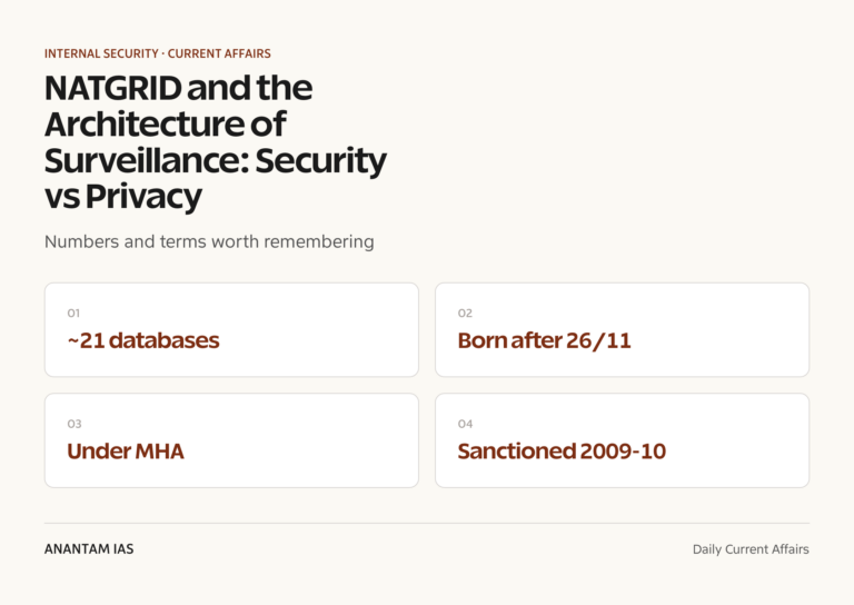 NATGRID and the Architecture of Surveillance: Security vs Privacy graphic 1 for UPSC current affairs
