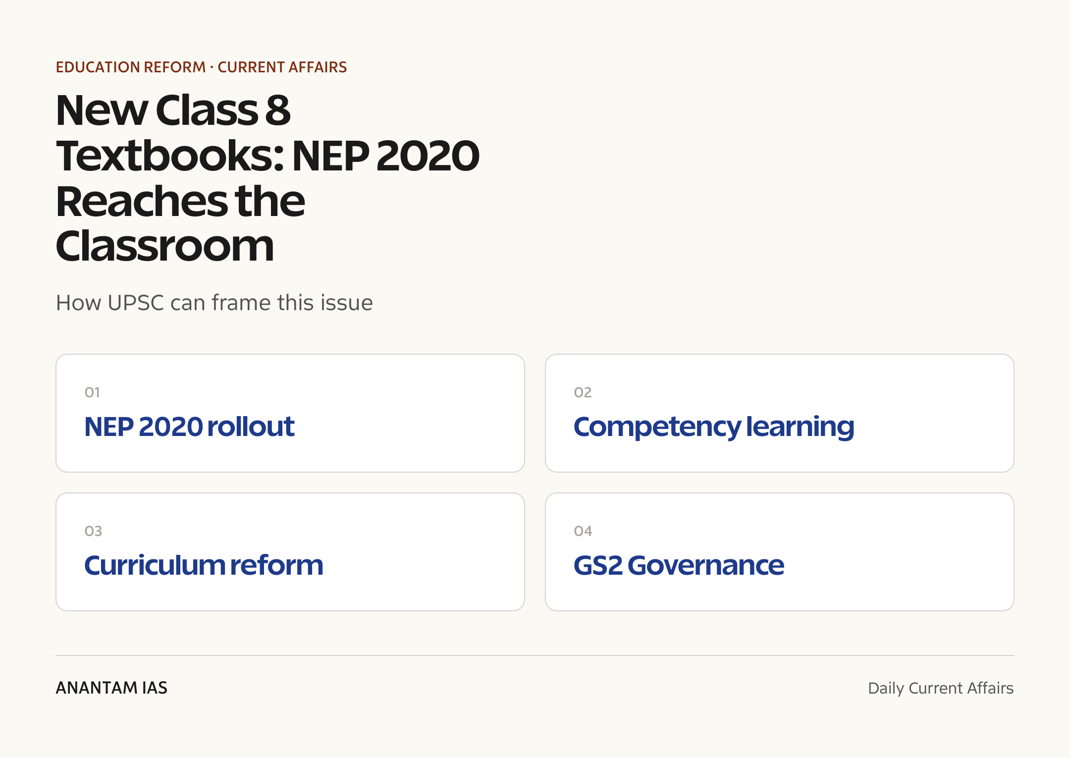 New Class 8 Textbooks: NEP 2020 Reaches the Classroom — exam lens