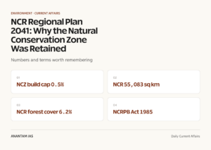 NCR Regional Plan 2041: Why the Natural Conservation Zone Was Retained graphic 1 for UPSC current affairs