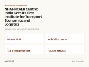 NHAI-NCAER Centre: India Gets Its First Institute for Transport Economics and Logistics graphic 1 for UPSC current affairs