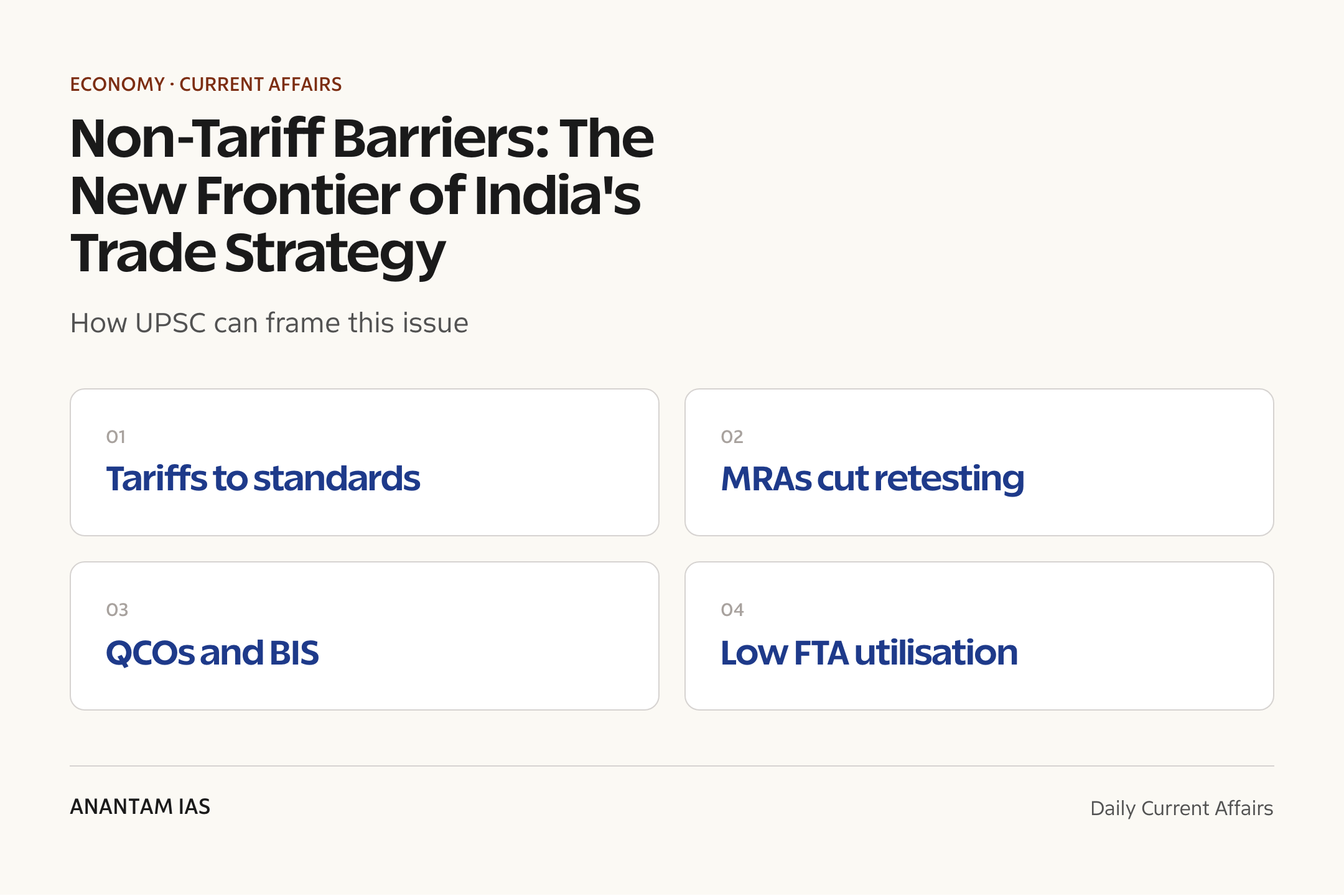 Non-Tariff Barriers: The New Frontier of India's Trade Strategy — exam lens