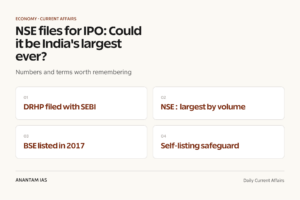 NSE files for IPO: Could it be India's largest ever? graphic 1 for UPSC current affairs