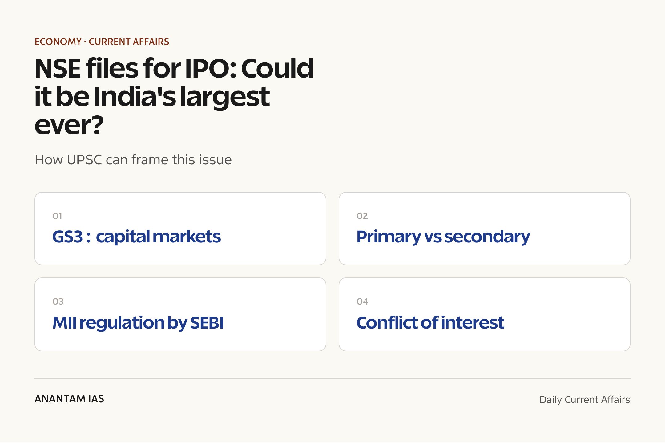 NSE files for IPO: Could it be India's largest ever? — exam lens