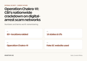 Operation Chakra-VI: CBI's nationwide crackdown on digital-arrest scam networks graphic 1 for UPSC current affairs