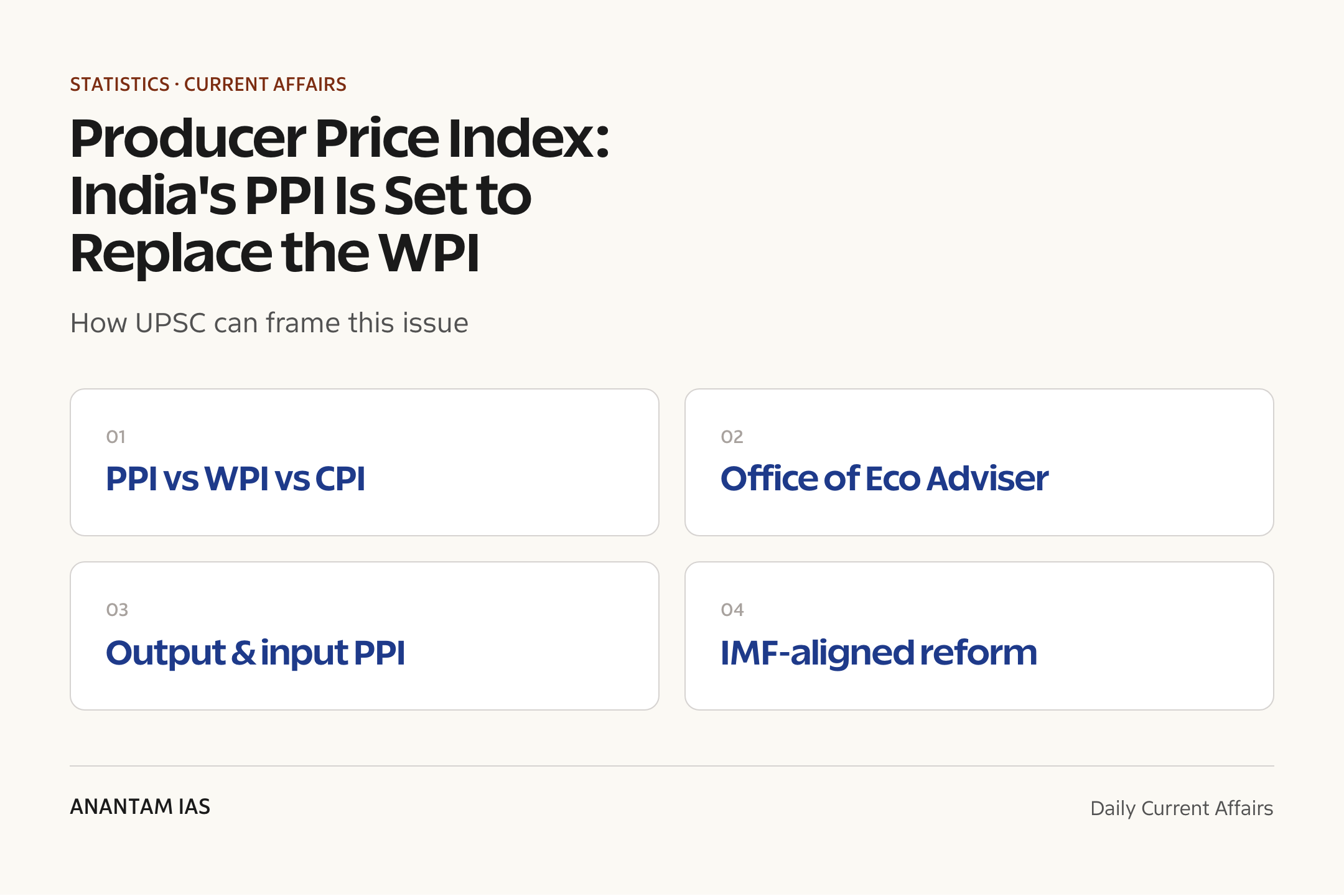 Producer Price Index: India's PPI Is Set to Replace the WPI — exam lens