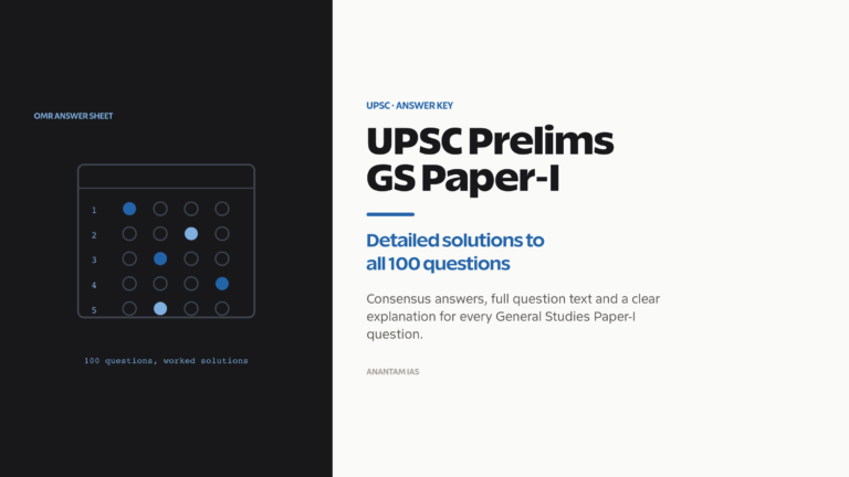 UPSC Prelims GS Paper-I detailed answer key and solutions to all 100 questions.