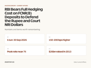 RBI Bears Full Hedging Cost on FCNR(B) Deposits to Defend the Rupee and Court NRI Dollars graphic 1 for UPSC current affairs