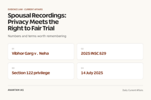 Spousal Recordings: Privacy Meets the Right to Fair Trial graphic 1 for UPSC current affairs