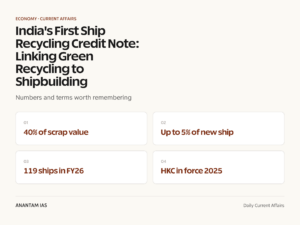 India's First Ship Recycling Credit Note: Linking Green Recycling to Shipbuilding graphic 1 for UPSC current affairs