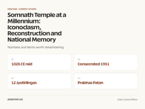 Somnath Temple at a Millennium: Iconoclasm, Reconstruction and National Memory graphic 1 for UPSC current affairs