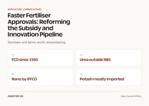 Faster Fertiliser Approvals: Reforming the Subsidy and Innovation Pipeline graphic 1 for UPSC current affairs