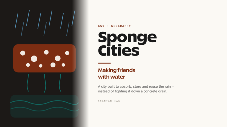 Sponge Cities: Nature-Based Flood Management for a Wetter Future (UPSC Geography & Environment)