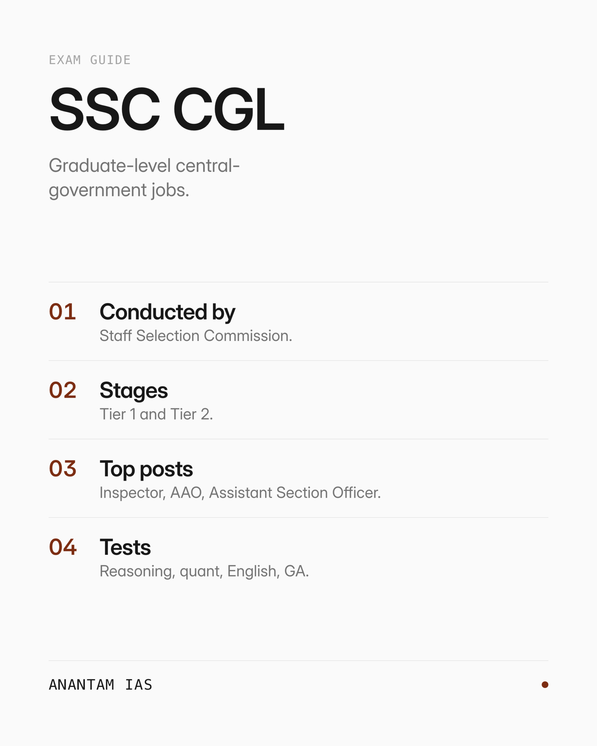 SSC CGL — एक नज़र में