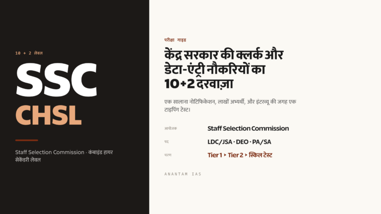 SSC CHSL: कंबाइंड हायर सेकेंडरी लेवल (10+2) परीक्षा गाइड