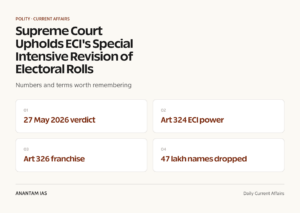 Supreme Court Upholds ECI's Special Intensive Revision of Electoral Rolls graphic 1 for UPSC current affairs