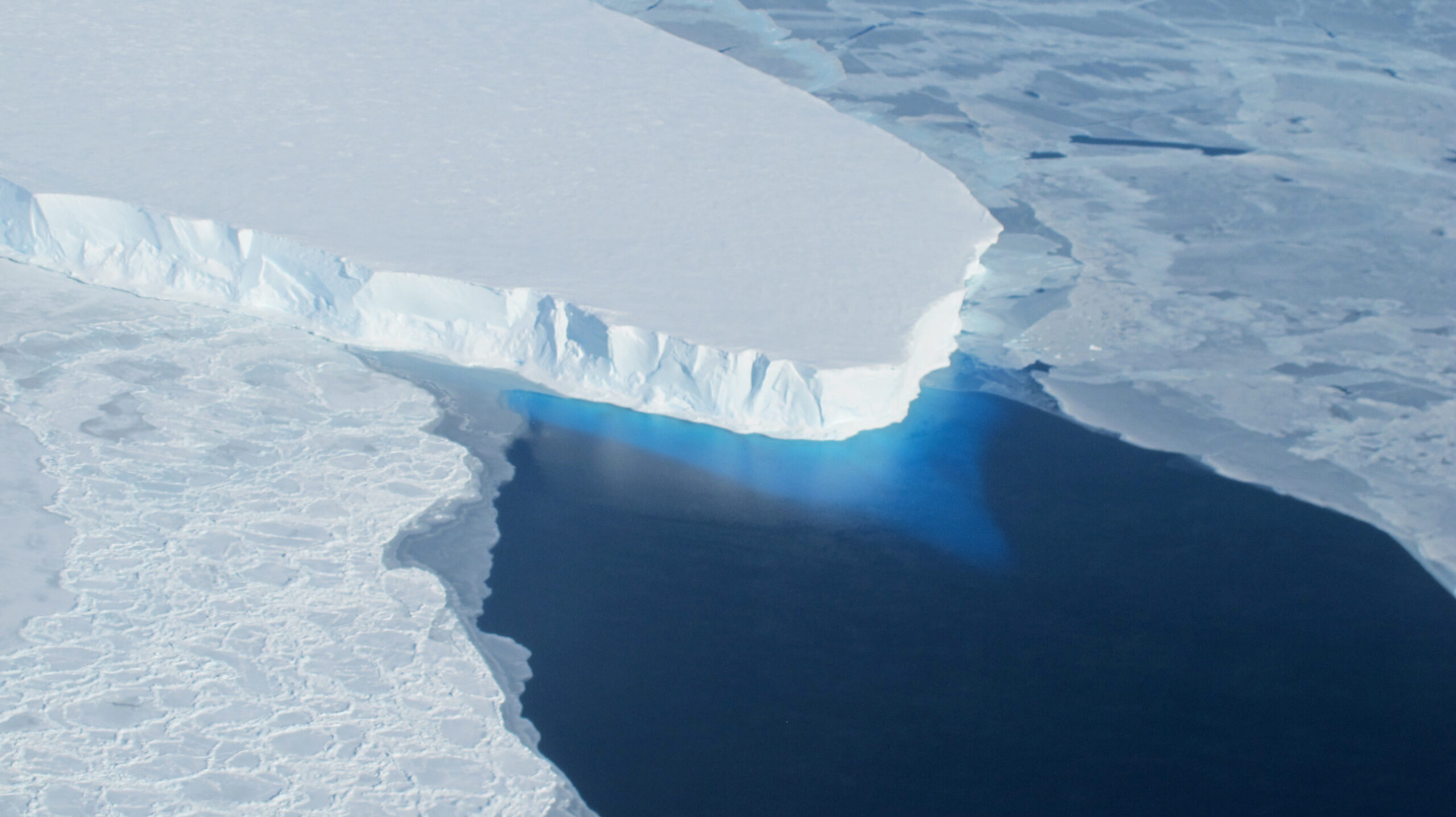 Antarctic glacier ice and meltwater