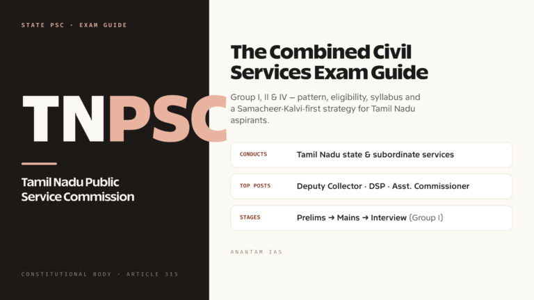 TNPSC: Tamil Nadu Public Service Commission Exam Guide (Group I, II & IV)