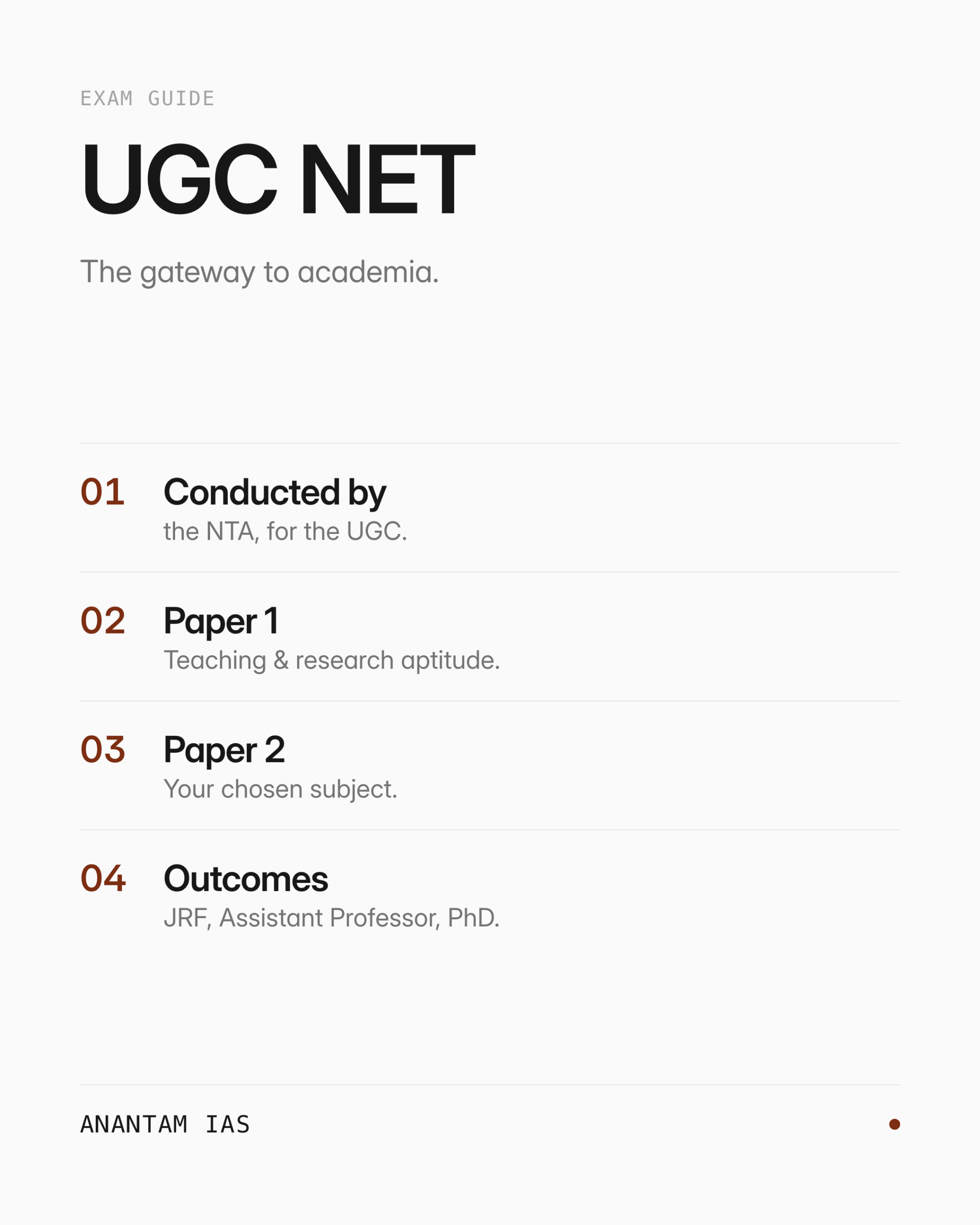 UGC NET — एक नज़र में
