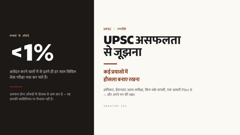 UPSC असफलता से जूझना: कई प्रयासों में हौसला बनाए रखना