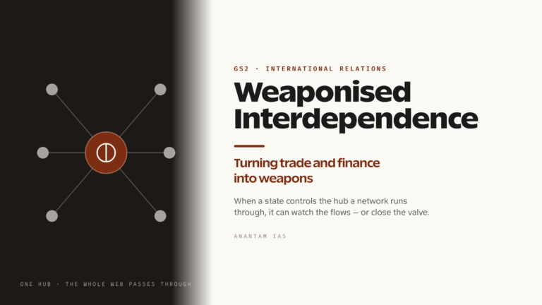 Weaponised Interdependence and Geoeconomics: Turning Trade and Finance into Weapons (UPSC International Relations)
