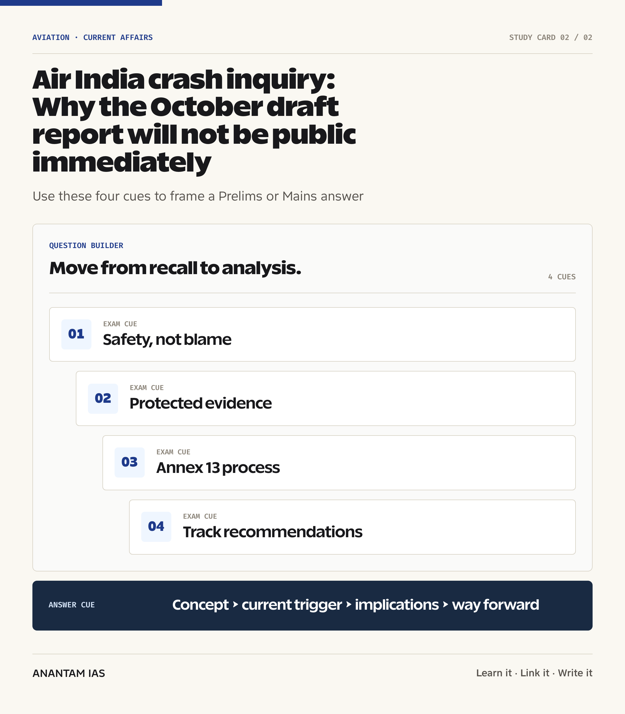 Air India crash inquiry: Why the October draft report will not be public immediately — exam lens