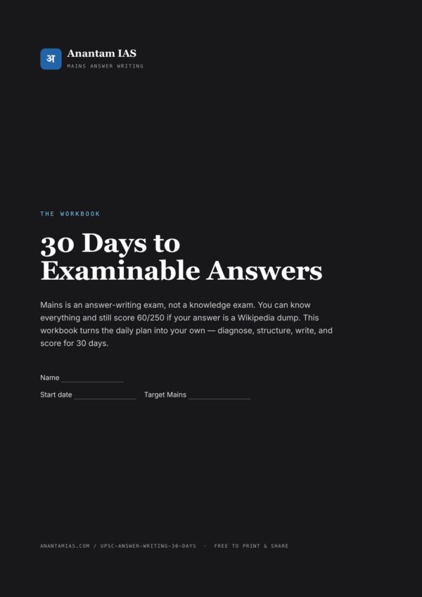 UPSC Answer-Writing Kit workbook cover