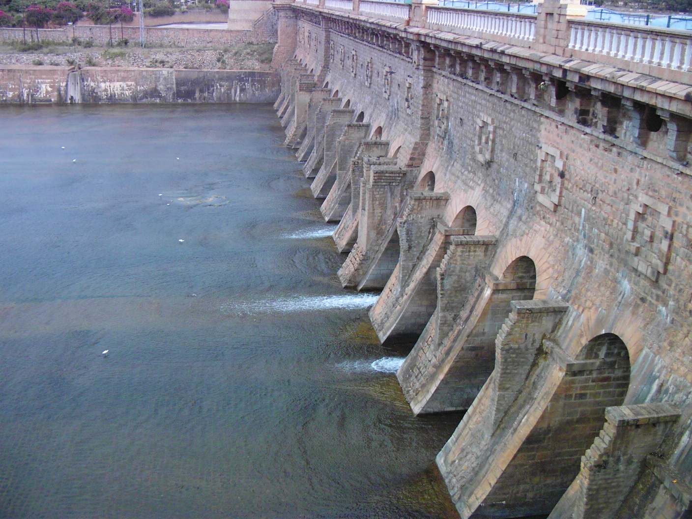 Krishna Raja Sagara dam across the Cauvery in Karnataka