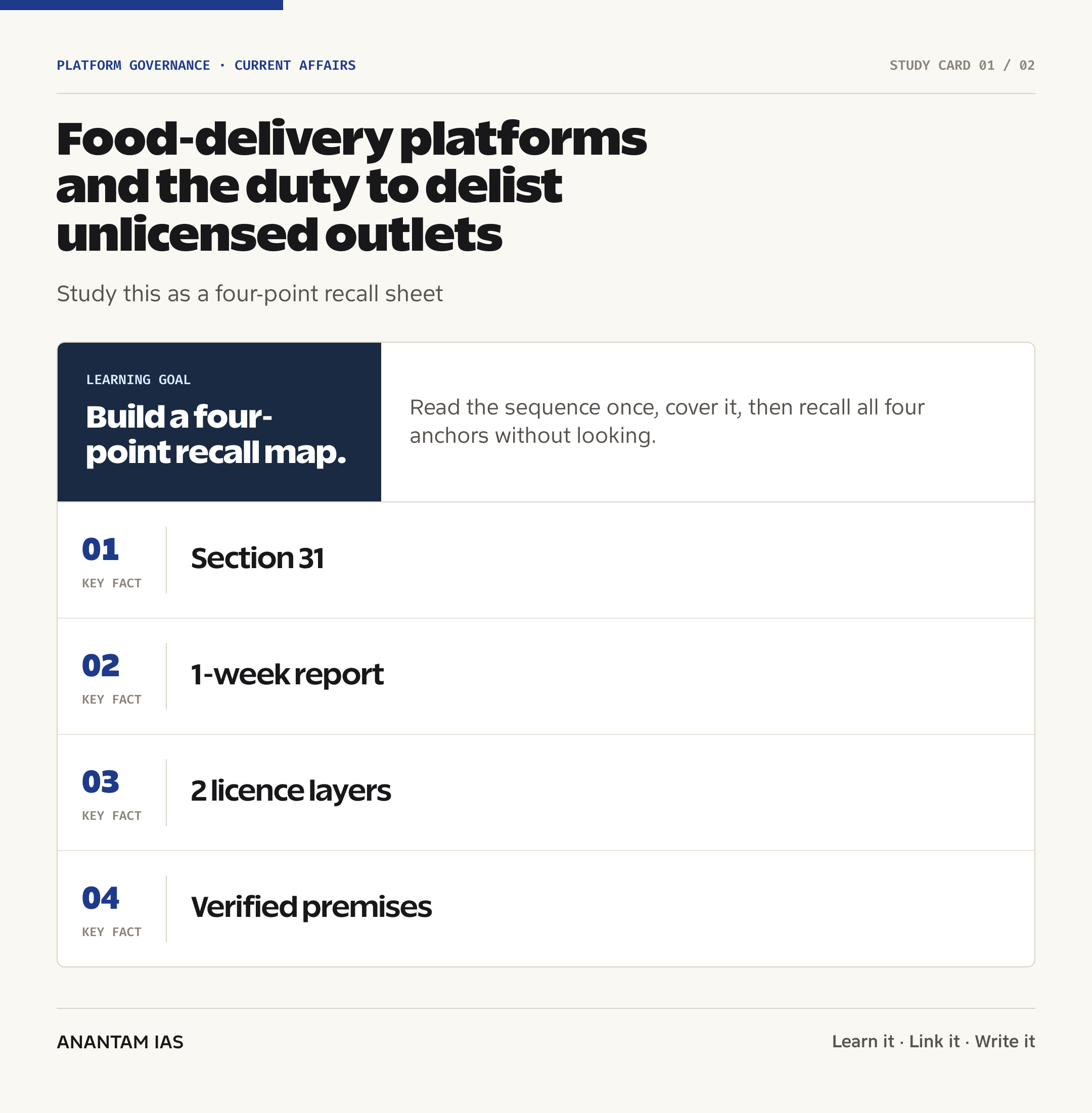 Food-delivery platforms and the duty to delist unlicensed outlets — quick facts