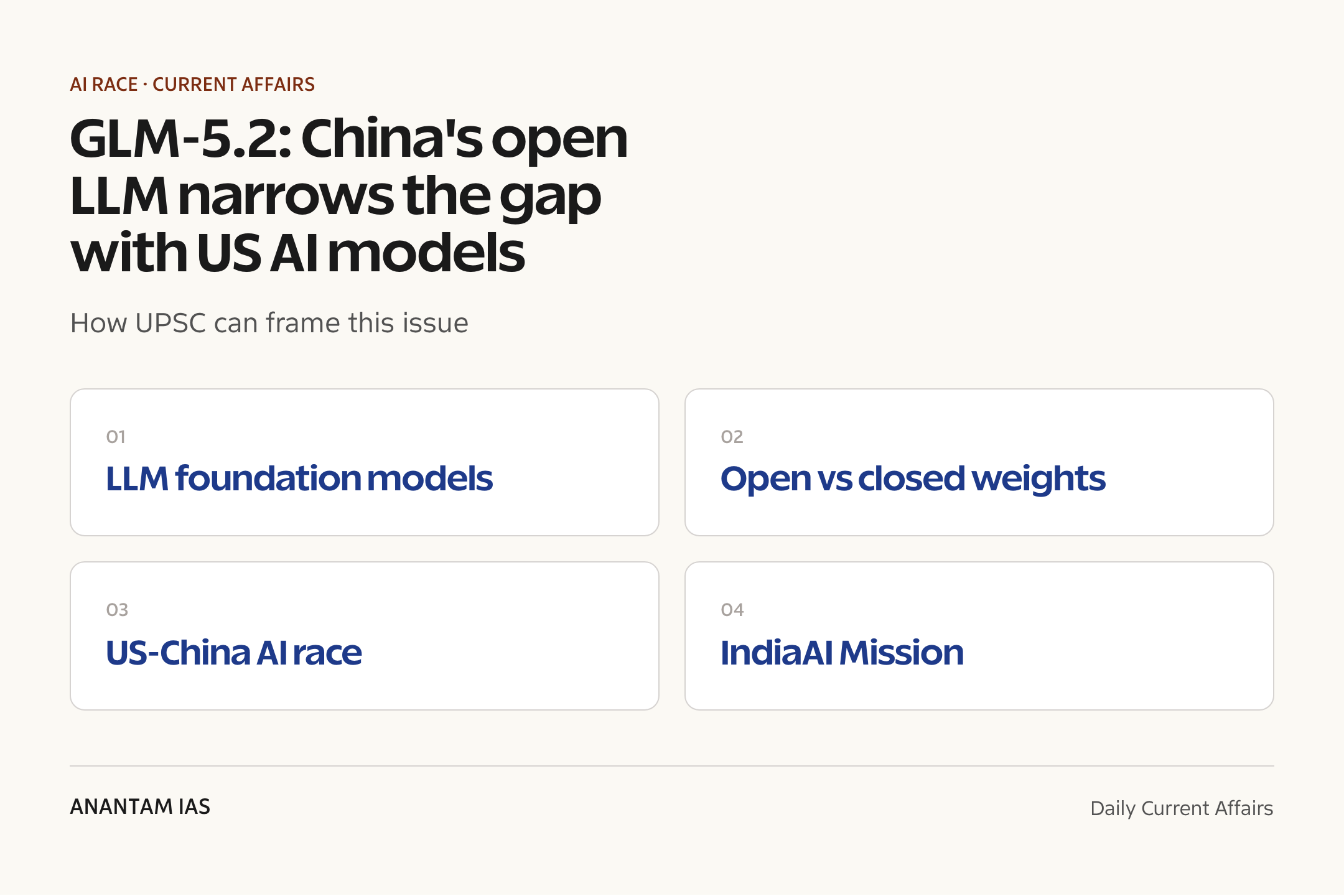 GLM-5.2: China's open LLM narrows the gap with US AI models — exam lens