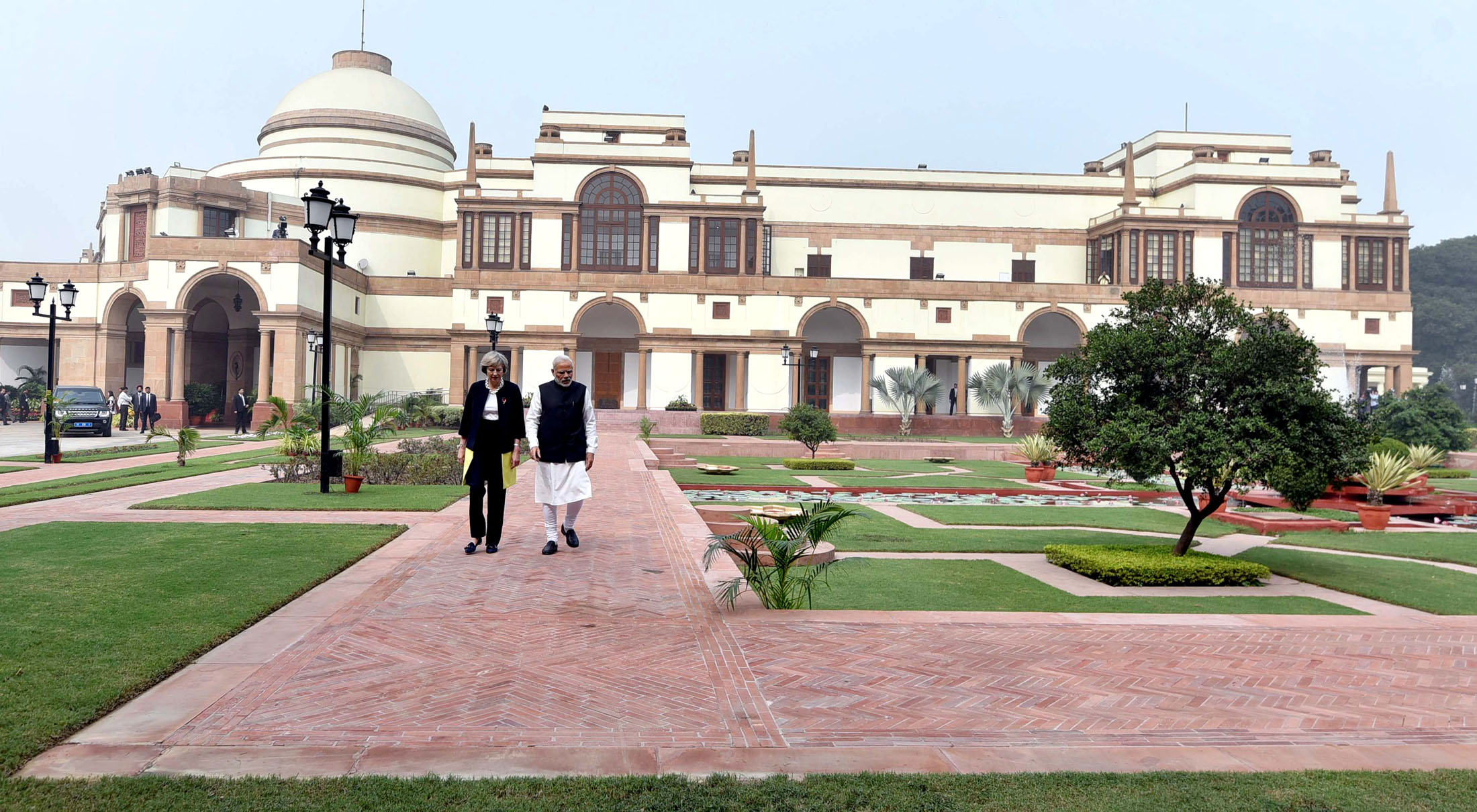 Hyderabad House in New Delhi, the venue for India's bilateral summit meetings