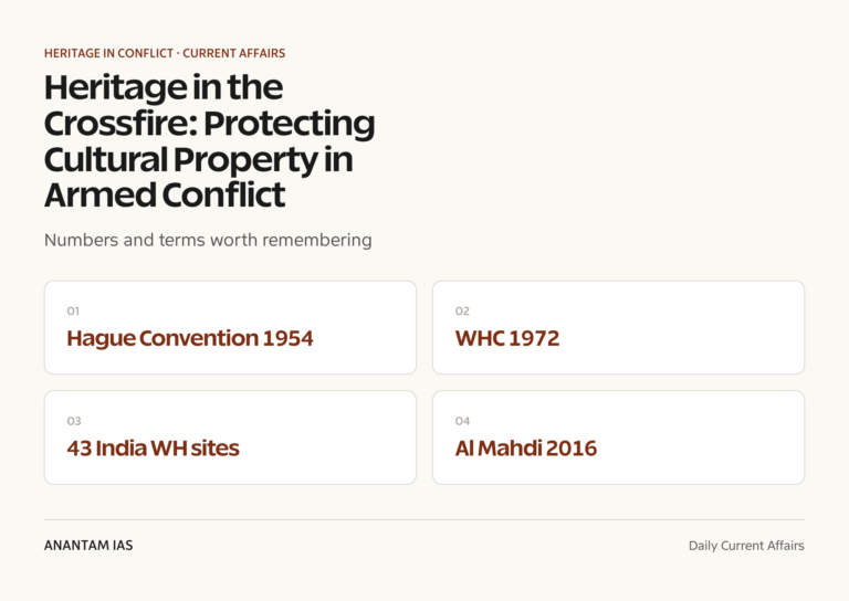 Heritage in the Crossfire: Protecting Cultural Property in Armed Conflict graphic 1 for UPSC current affairs