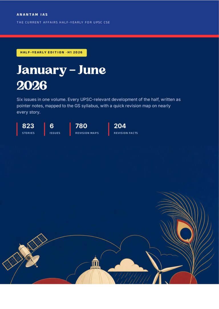Anantam IAS Half-Yearly Current Affairs January to June 2026 cover