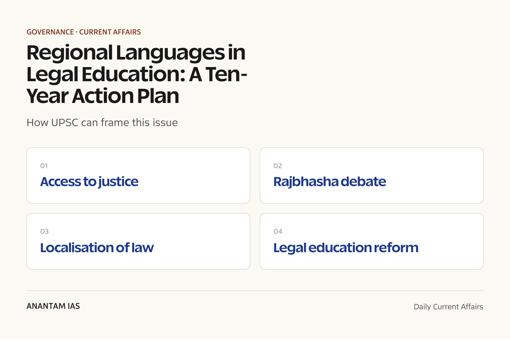 Regional Languages in Legal Education: A Ten-Year Action Plan — exam lens