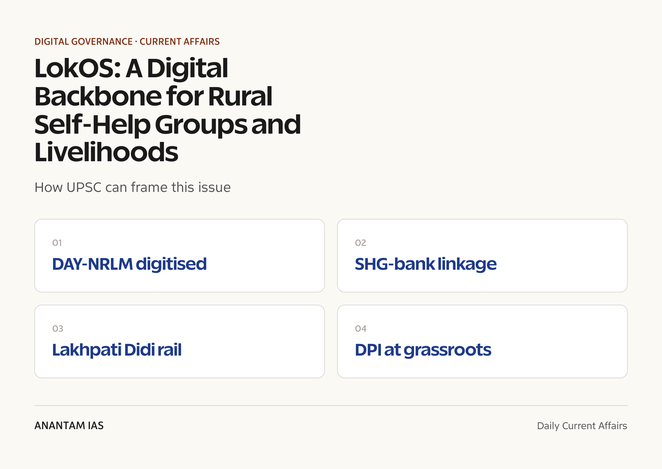 LokOS: A Digital Backbone for Rural Self-Help Groups and Livelihoods — exam lens