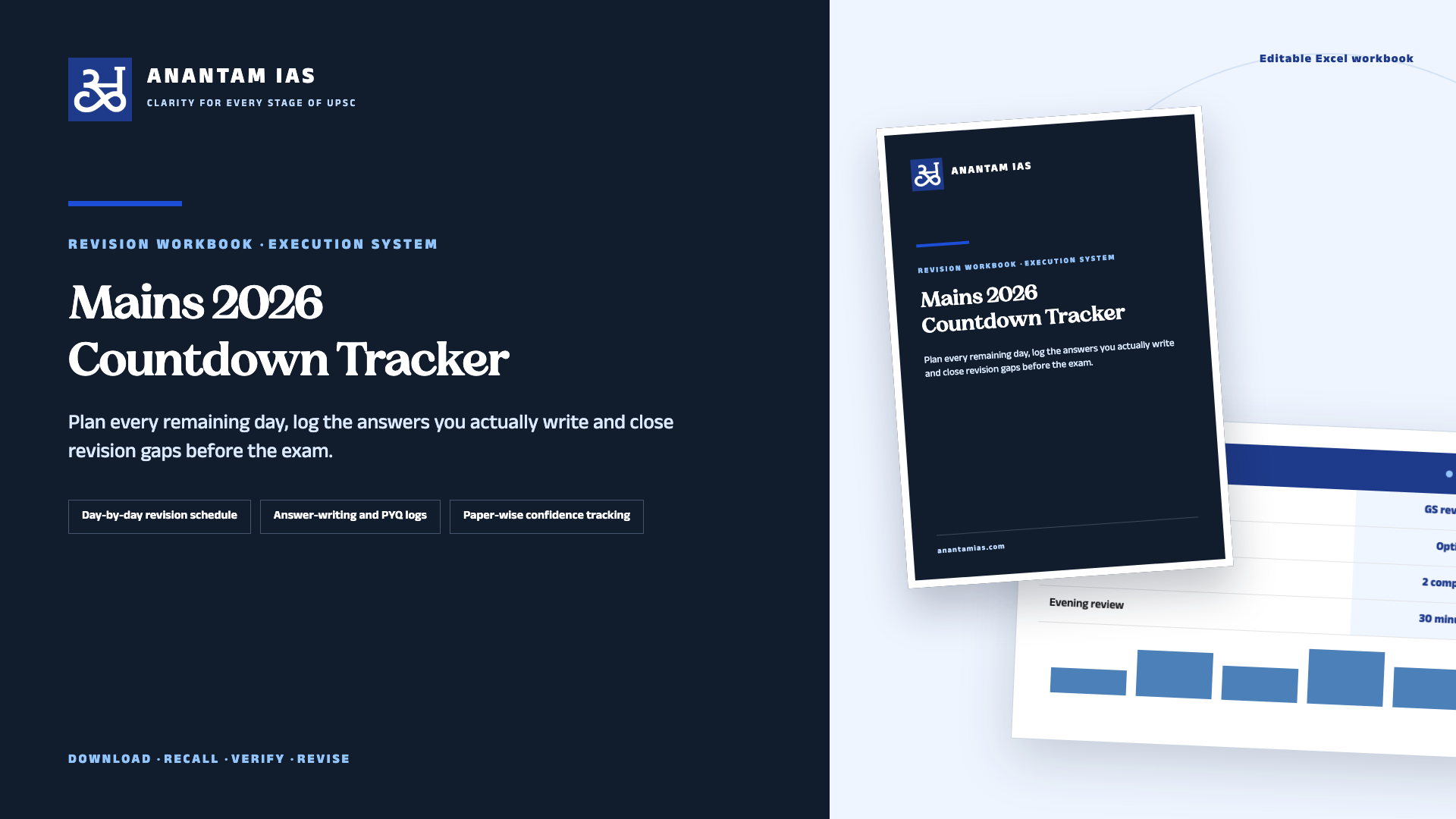 UPSC Mains 2026 Countdown Tracker — workbook and download preview