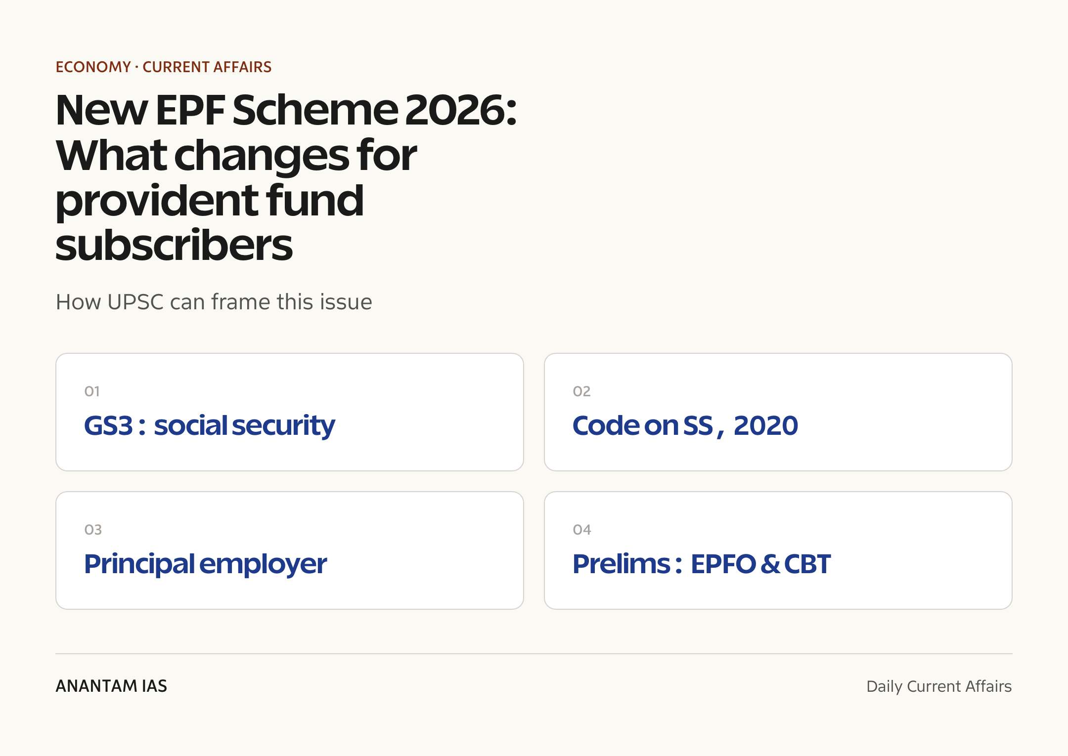 New EPF Scheme 2026: What changes for provident fund subscribers — exam lens