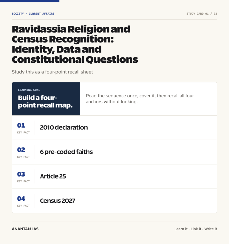 Ravidassia Religion and Census Recognition: Identity, Data and Constitutional Questions graphic 1 for UPSC current affairs