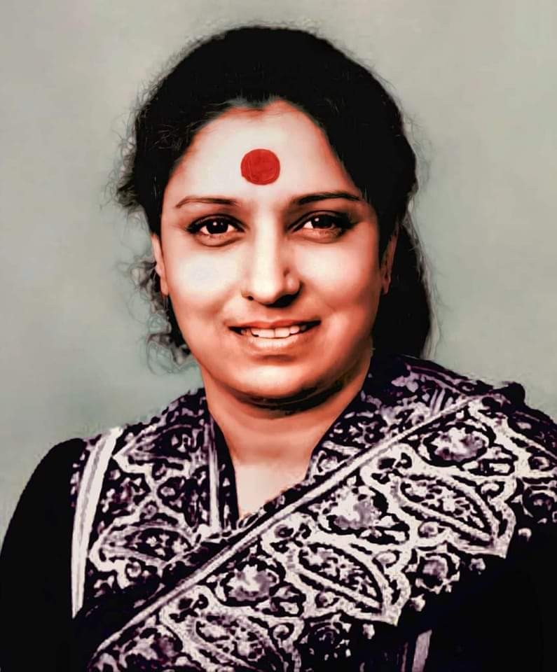 Portrait of veteran Indian playback singer S. Janaki