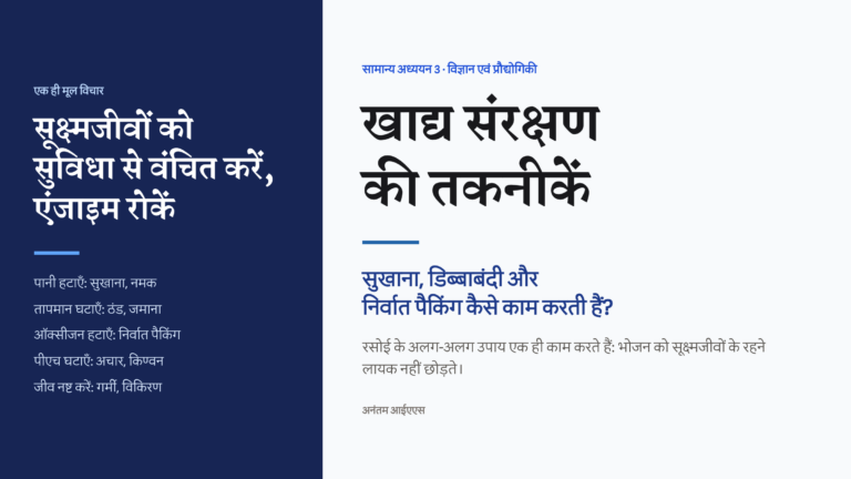 खाद्य संरक्षण में पानी, तापमान, ऑक्सीजन और पीएच बदलने वाले उपाय
