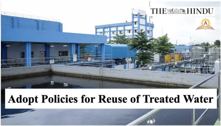 Adopt Policies for Reuse of Treated Water