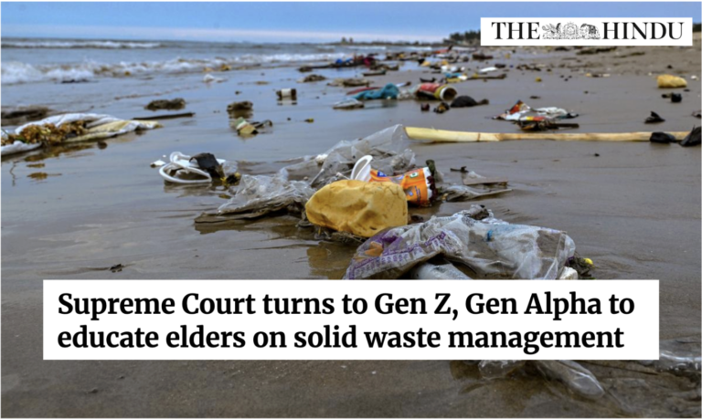 SC calls on students to educate elders in Waste Management