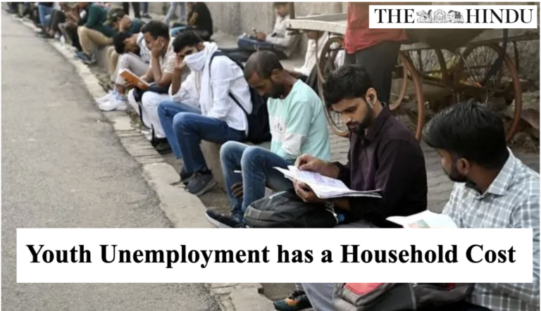 Youth Unemployment has a Household Cost