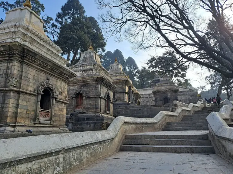 A stone shrine on a high Himalayan slope