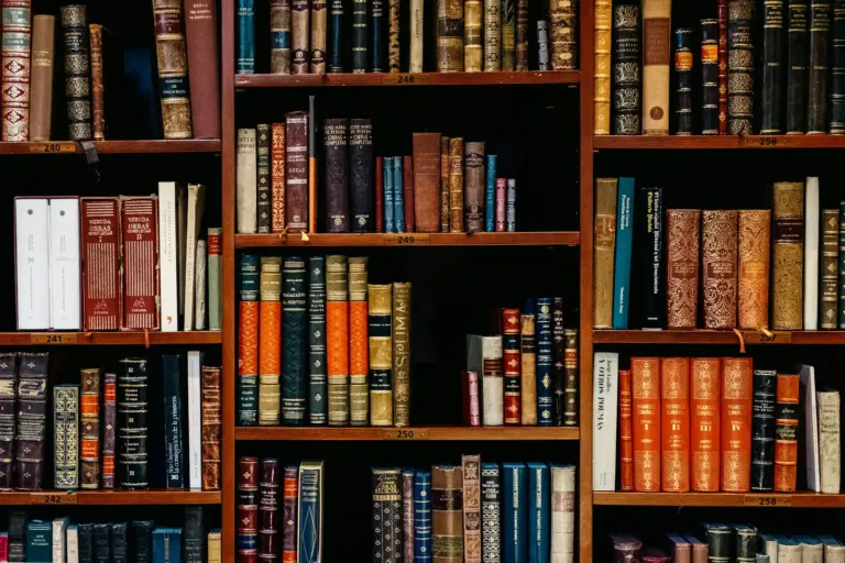 Law reports shelved behind a gavel